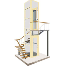 Hydaulic elevator stainless steel home lift residencial elevator with fancy cabin for indoor house